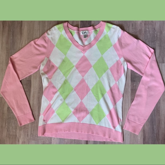 Lilly Pulitzer Sweaters - Vintage Lilly Pulitzer Argyle Sweater